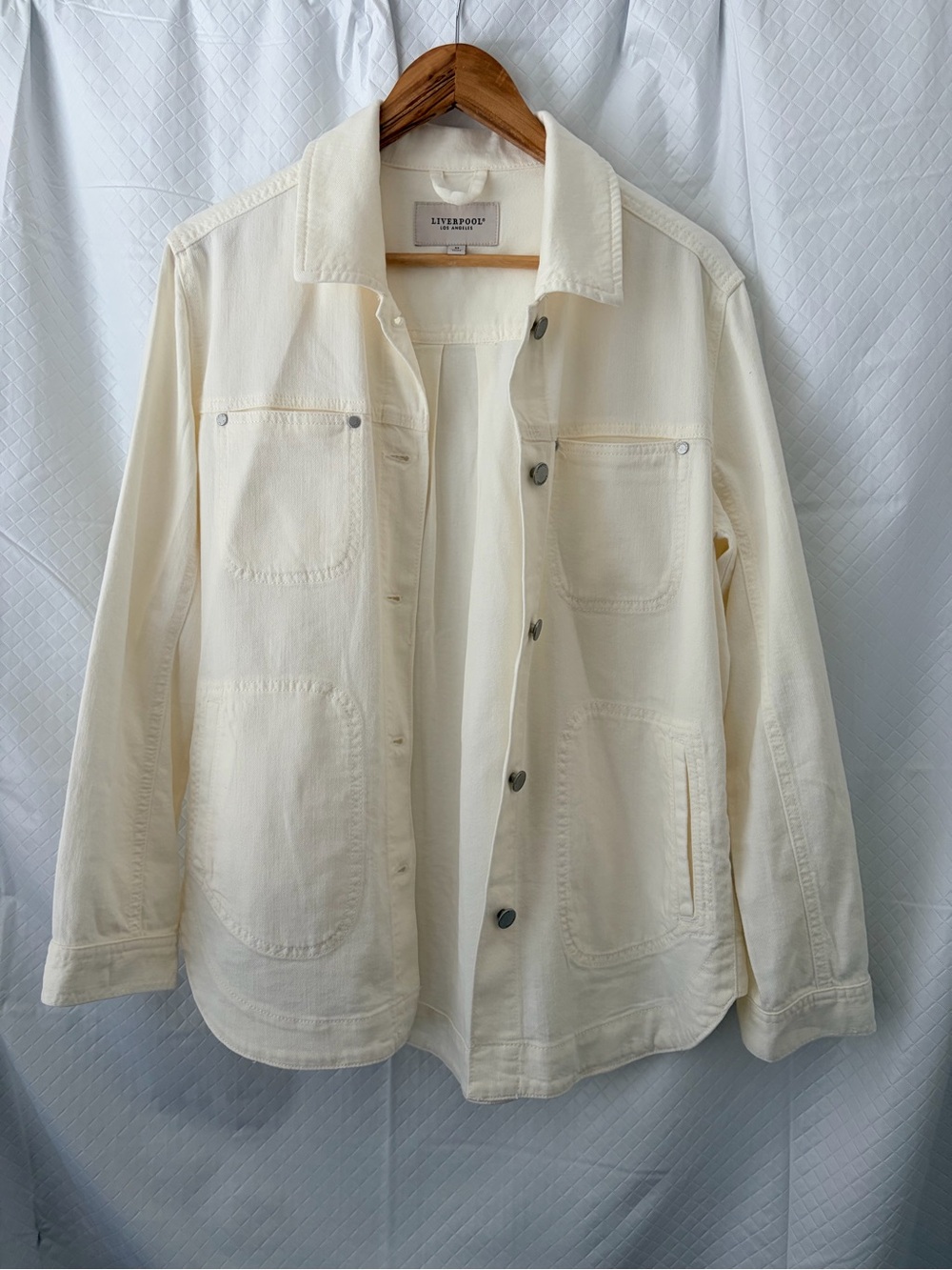 Liverpool Cream Lightweight Shirt Jacket